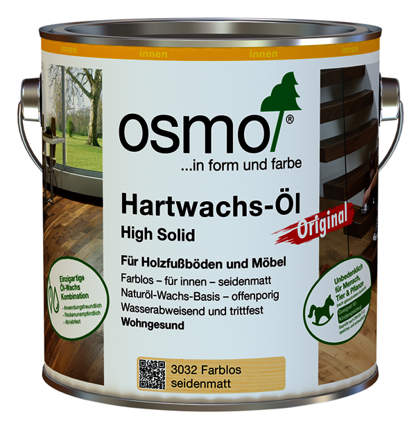 Das öl- und wachsbasierte Osmo Hartwachs-Öl Original schützt Möbel aus Holz von innen und außen.