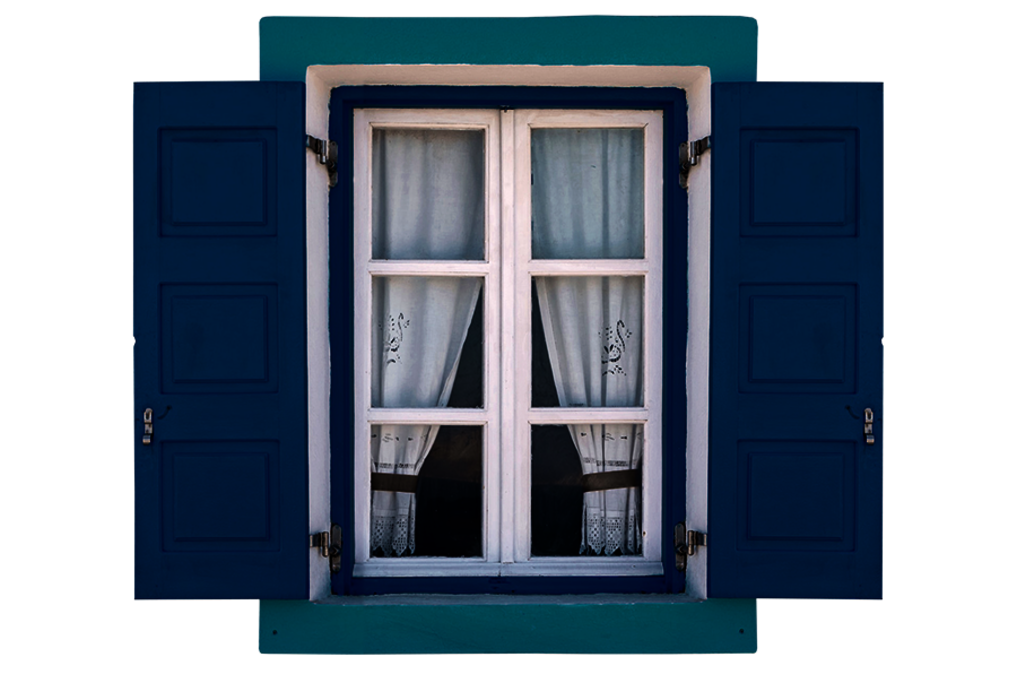 Osmo Garten- und Fassadenfarbe for window shutter in Capriblau is a real eye-catcher
