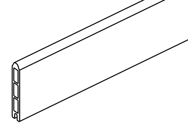 Osmo Multi-Fence Abschlussprofil ohne Zubehör, mit Alu-Kern 184 x 1,9 x 12,3 cm in Hellgrau und Anthrazit