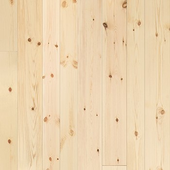 Osmo solid wood Pine floorboards in various widths installed as one flooring