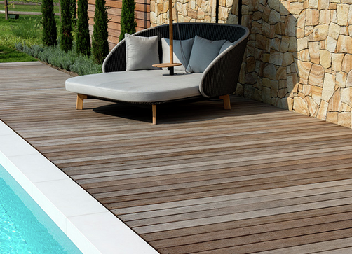 Holzterrasse Bangkirai Slide