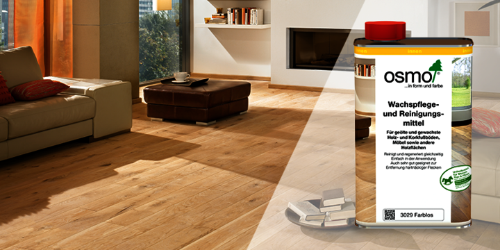 Clean and revive wooden flooring with Osmo Wachsmittel- und Reinigungsmittel