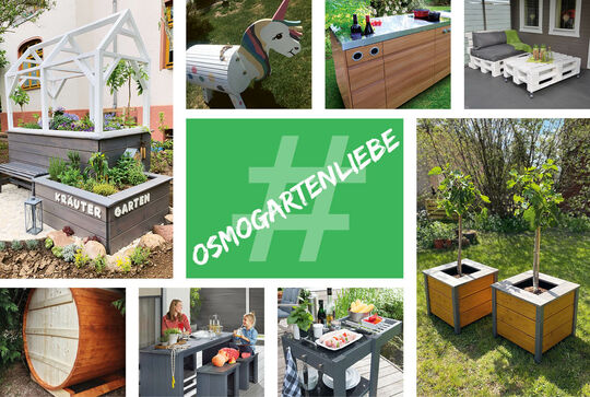 Zeigen Sie Garten-Liebe mit Osmo Projekten! #osmogartenliebe Ihre selbst gemachten Projekte mit Osmo als Ideengeber