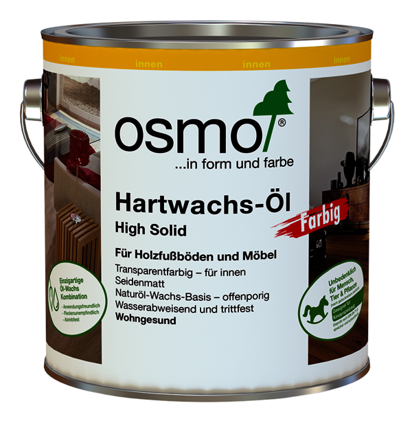 Osmo Hartwachs-Öl ist unbedenklich für Menschen sowie Tiere und ist speichel- und schweißecht