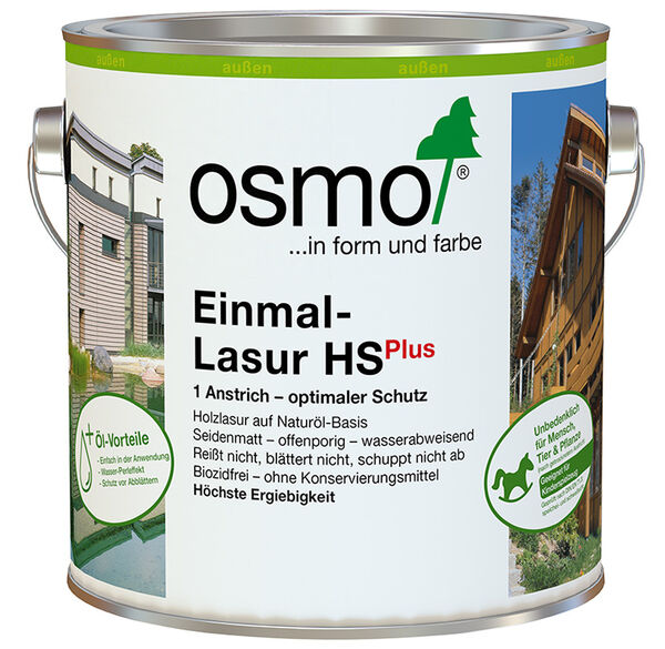 Osmo Einmal-Lasur HS Plus für Ihre Holzfassade