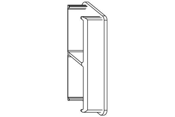 Osmo Sichtblende Alu-Cladding Rhombus A - Endkappe Rechts 10 Stück