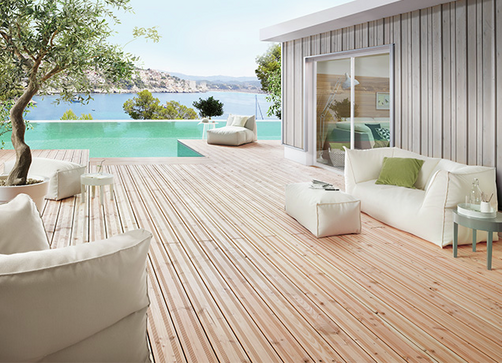 Holzterrasse europäische Douglasie Slide