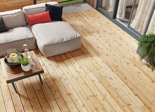 Holzterrasse kanadische Zeder Slide