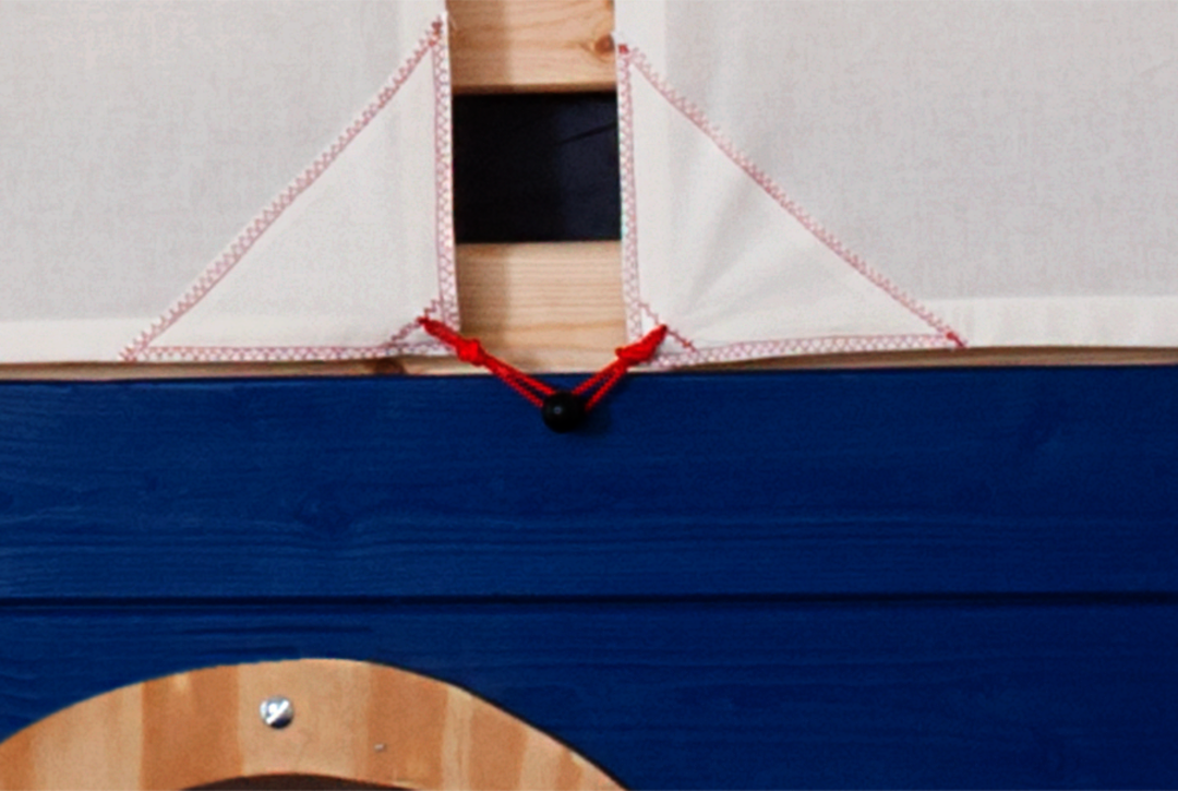 Osmo DIY sailboat loft bed - sew the sails and sail reinforcements