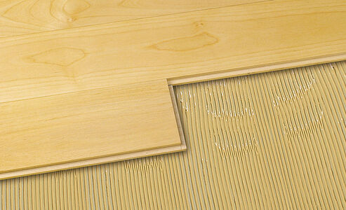 Osmo hardwood flooring can be installed with full-surface gluing or adhesion
