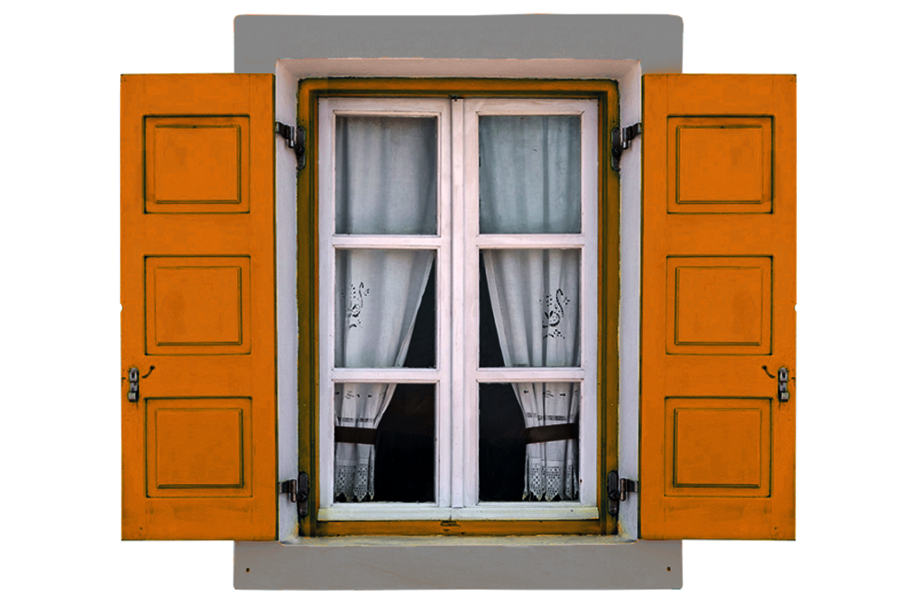Osmo Garten- und Fassadenfarbe for window shutters in Signalgelb captivate and radiate.