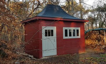 Osmo Fassadensystem Verto und Holzschutz Öl-Lasur Effekt schmücken Baumwipfelpfad Pavillon in Bad Iburg