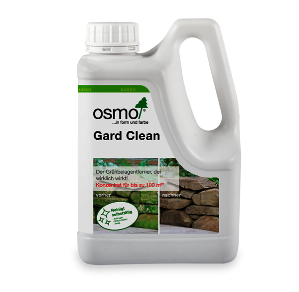 Osmo Gard Clean - Effektives Konzentrat gegen Grünbelag auf der Terrasse – Reinigungs- und Pflegetipps von Terrassen