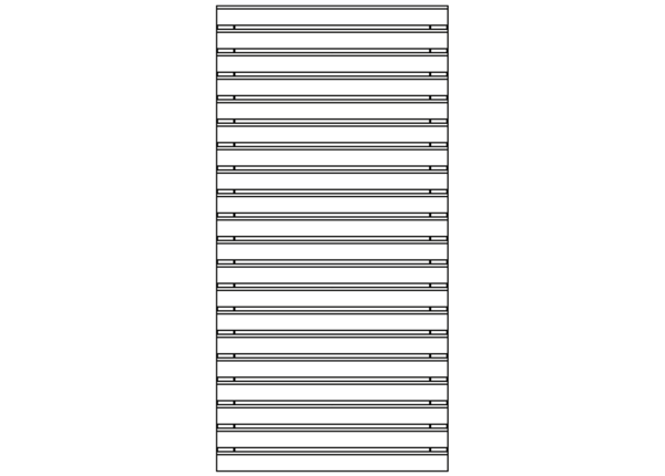 Osmo Sichtblenden aus Holz - Rhombus - Grundelement schmal 89 x 179 cm