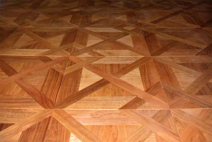 Detailed view of the flooring in Organ Hall treated with Osmo Hartwachs-Öl Original
