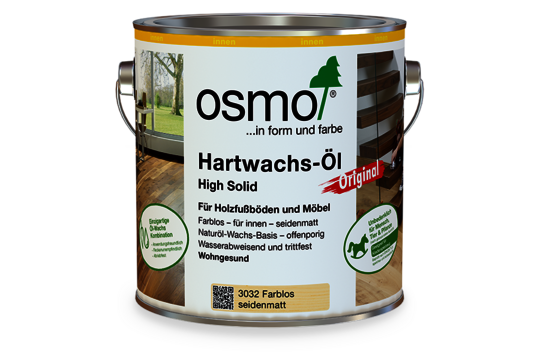 Osmo Hartwachs-Öl Original für den Massivholzboden. Trittfest, wasserabweisend und resistent gegenüber Flecken.