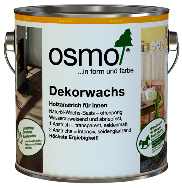 Osmo Dekorwachs is especially suitable for the transparent and intense staining of interior wood.