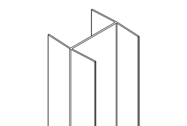 Osmo Sichtblende Alu-Fence Forsdal - das H-Verbindungsprofil