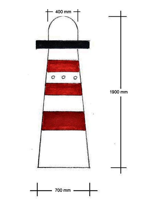 Osmo DIY lighthouse coat rack drawing