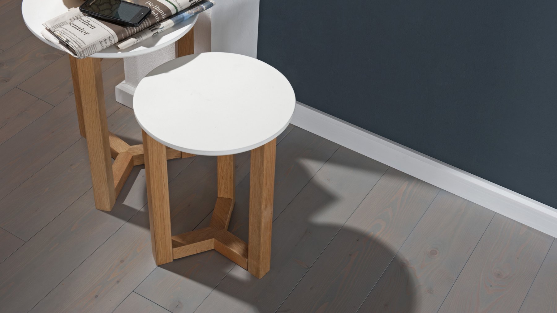 Fussbodenleisten in Weiss