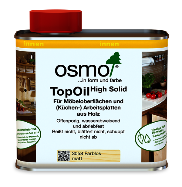 TopOil von Osmo – für Holzbetten und Holzoberflächen für einen natürlichem und lebensmittelechten Anstrich.