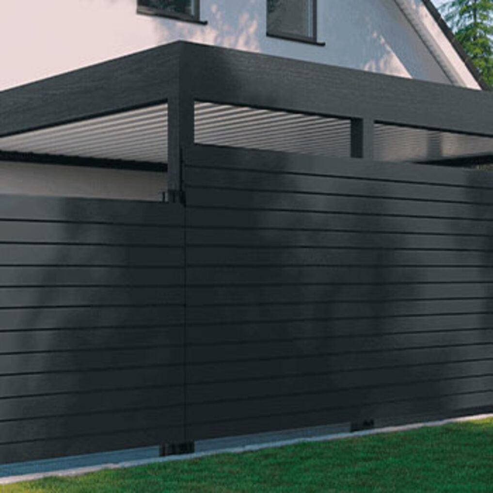 Osmo Alu-Cladding Cono – neue Werkstoffe – Außen – blickdichte Sichtblende auch für Carports geeignet