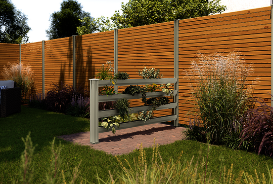 Osmo Sichtblende Green-Fence alleinstehend in Aluminium 