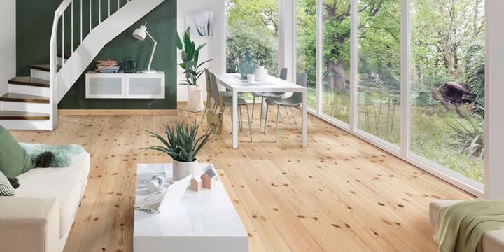 Osmo solid wood flooring in Pine