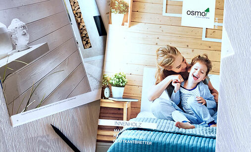 A range of Osmo catalogues for wood products