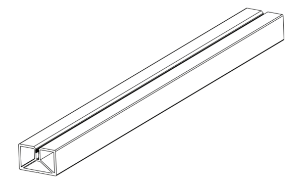 Osmo Zubehör für Thermoholzterrassen - Alu-Unterkonstruktion - Maß 24 x 40 x 4000 schwarz
