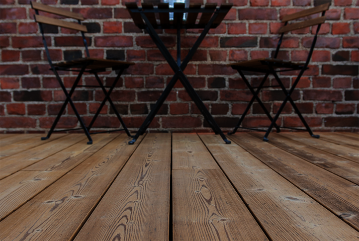 The decking treatment is done completely without chemicals. The wood is completely safe.