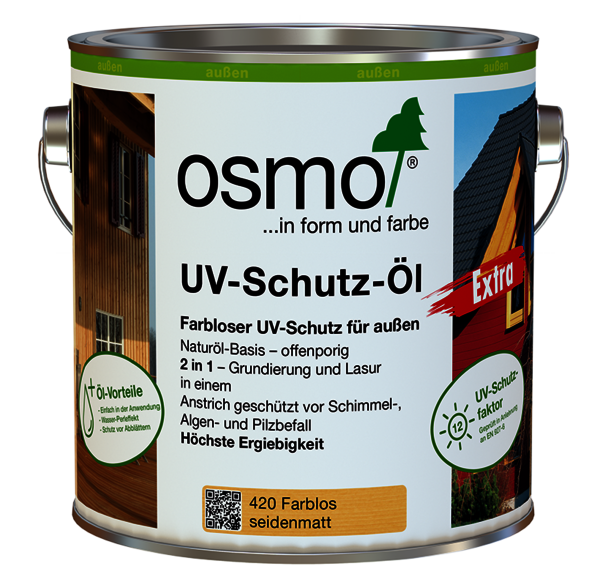 Osmo UV-Schutz-Öl Extra 420 für den Außenbereich für Holzfassaden, Geländer, Balken und Balkone – Referenz Hotel Tivoli