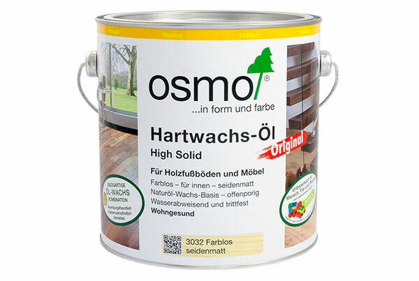 Oil and wax-based Osmo Hartwachs-Öl protects wooden furniture from inside and out.