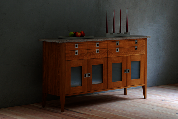 Traditionell gefertigtes Sideboard von G.A.D. Schweden behandelt mit Osmo Hartwachs-Öl