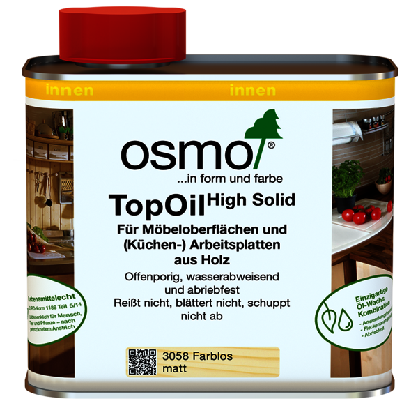 Osmo TopOil ist in sieben Farbvarianten für Ihre individuelle Holzoberfläche erhältlich.