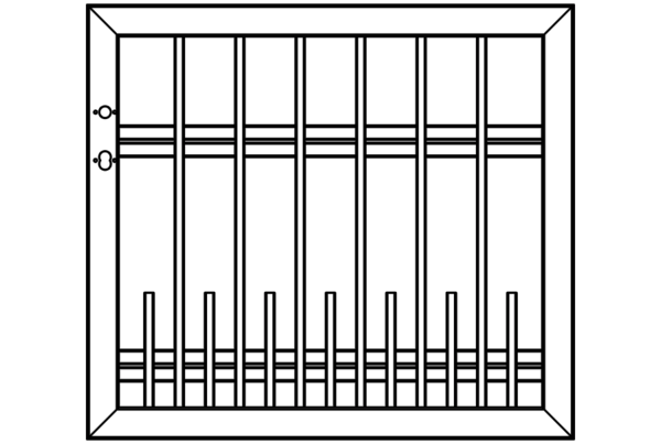 Osmo Niedrigzaun Alu-Fence Square - Tor DIN rechts 100 x 89 cm (inkl. Beschlag)