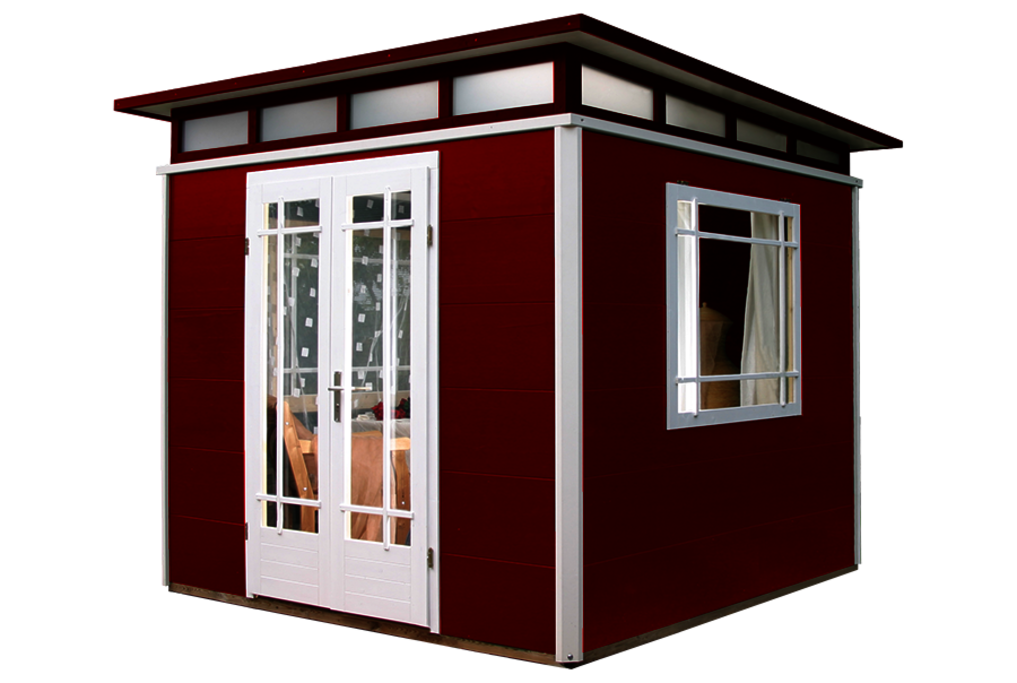 Your summerhouse as your quiet place: bold and Scandinavian in Osmo Landhausfarbe 2308 Nordisch Rot.