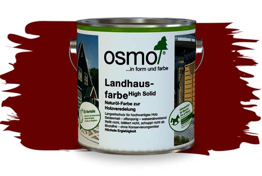 Osmo Landhausfarbe und Einmal-Lasur HSPlus sind die biozidfreien Holzanstriche für Ihren Garten.