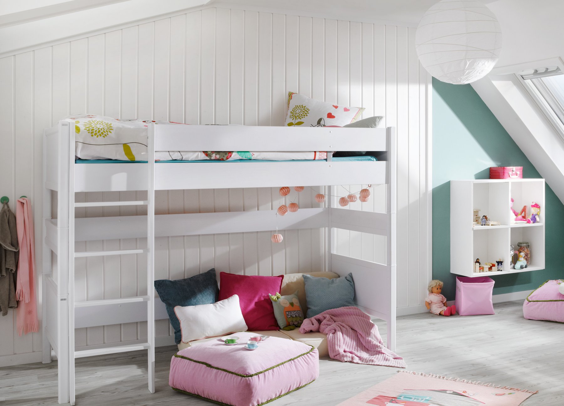 Kinderzimmer - Fichte Weiss deckend