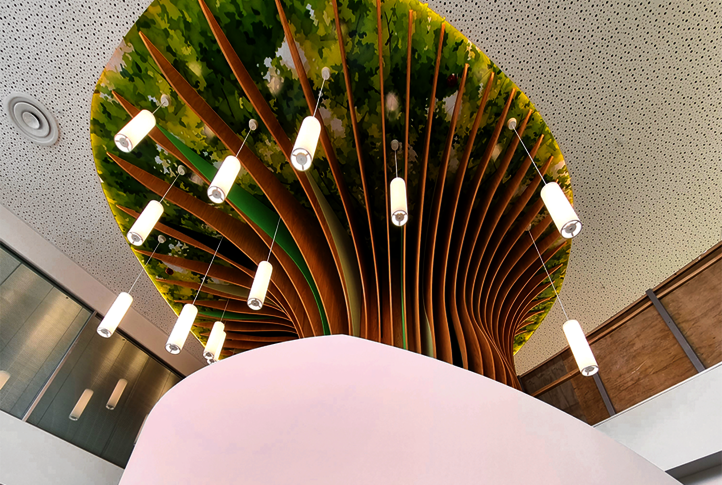 Die Eichenbaum-Treppe im Wellington-Kinderkrankenhaus geschützt mit Osmo Hartwachs-Öl 