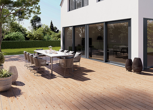 Holzterrasse kanadische Douglasie Slide