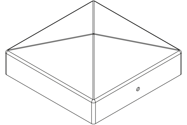 Osmo Sichtblenden - Pfostenkappe Pyramide inkl. Schrauben - Pyramide Pfostenkappen für Holzpfosten