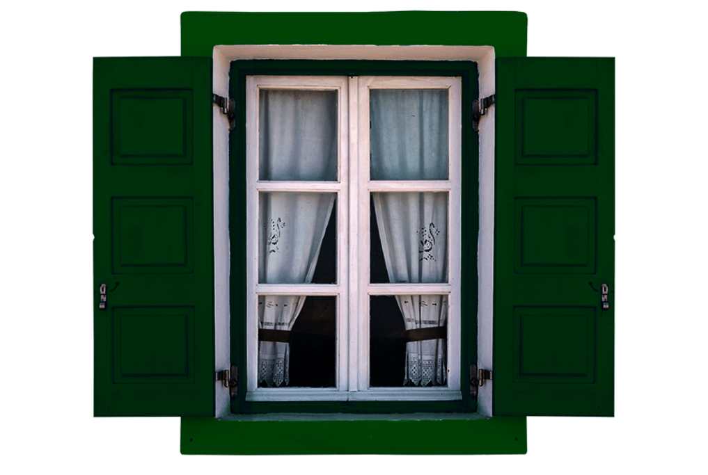 Osmo Garten- und Fassadenfarbe for window shutters in Minzgrün awaken spring feelings.