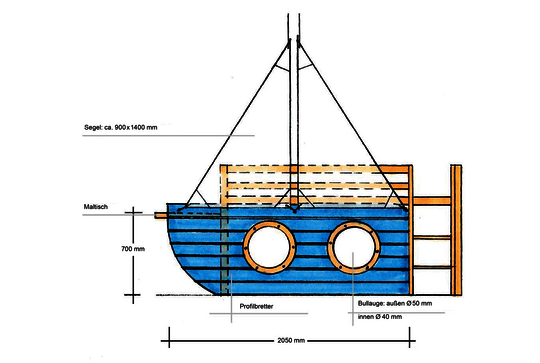 Osmo DIY project sailboat loft bed drawing