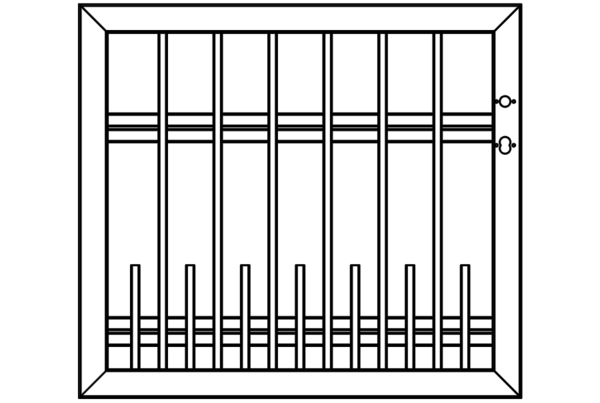Osmo Niedrigzaun Alu-Fence Square - Tor DIN links 100 x 89 cm (inkl. Beschlag)