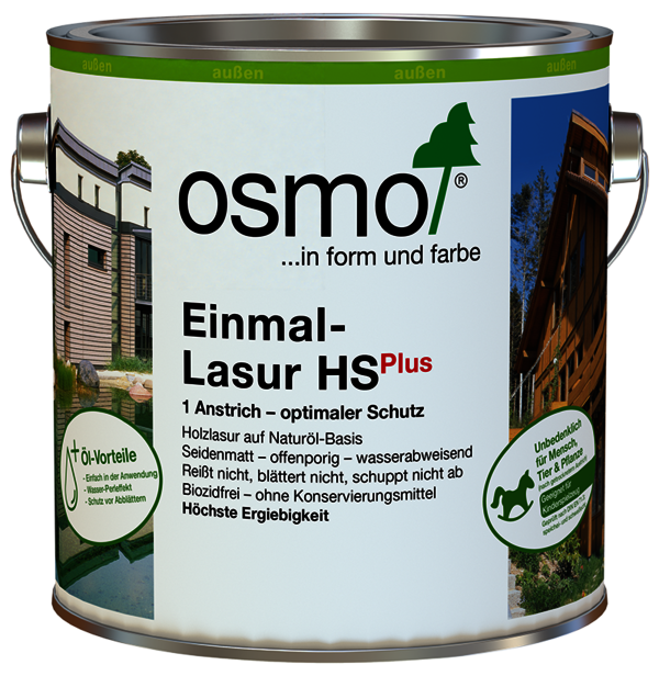 Osmo Einmal-Lasur HS Plus ist geeignet für Pflanzenkästen, Bänke aus Holz im Außenbereich