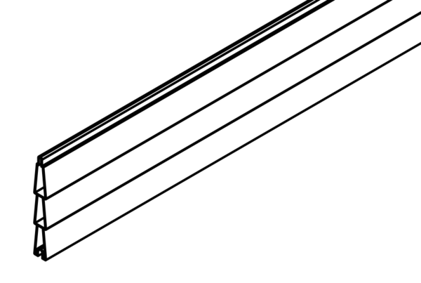 Osmo Sichtblende Alu-Fence Juels Einzelprofil ohne Zubehör 184 x 1,9 x 14 cm