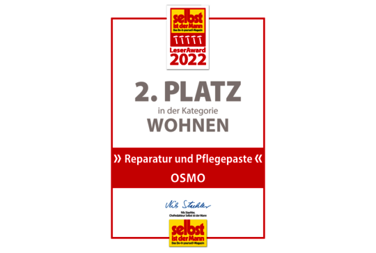 2. Platz in der Kategorie Wohnen bei den Lesern