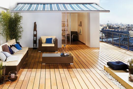 Osmo Garapa deck boards for the rooftop terrace
