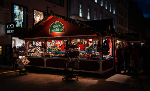 Osmo Landhausfarbe sorgt für festliche Farben auf dem Weihnachtsmarkt